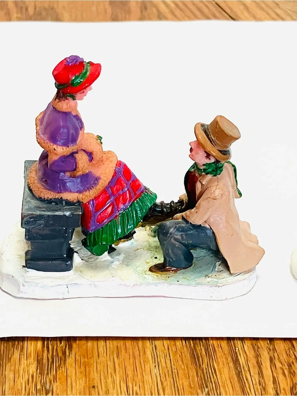 Lemax Christmas Village Figures Set Of 3 Minor Wear